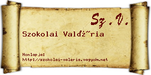 Szokolai Valéria névjegykártya